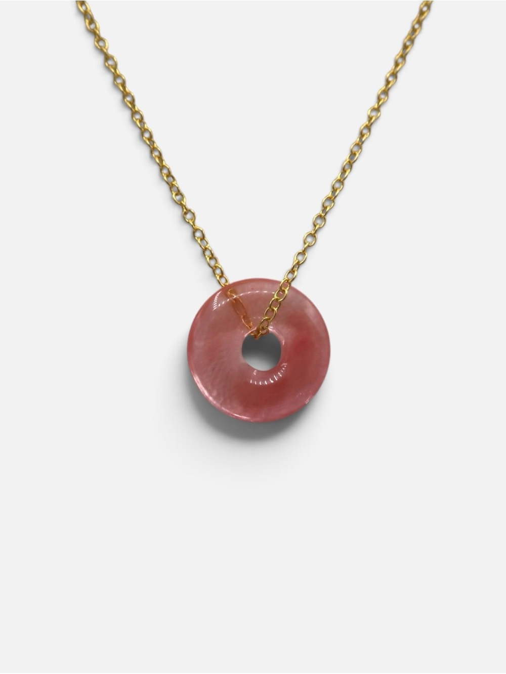 STRAWBERRY QUARTZ NECKLACE (GOLD)